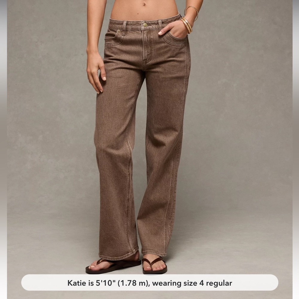 American Eagle Outfitters Brown Straight Leg Jeans